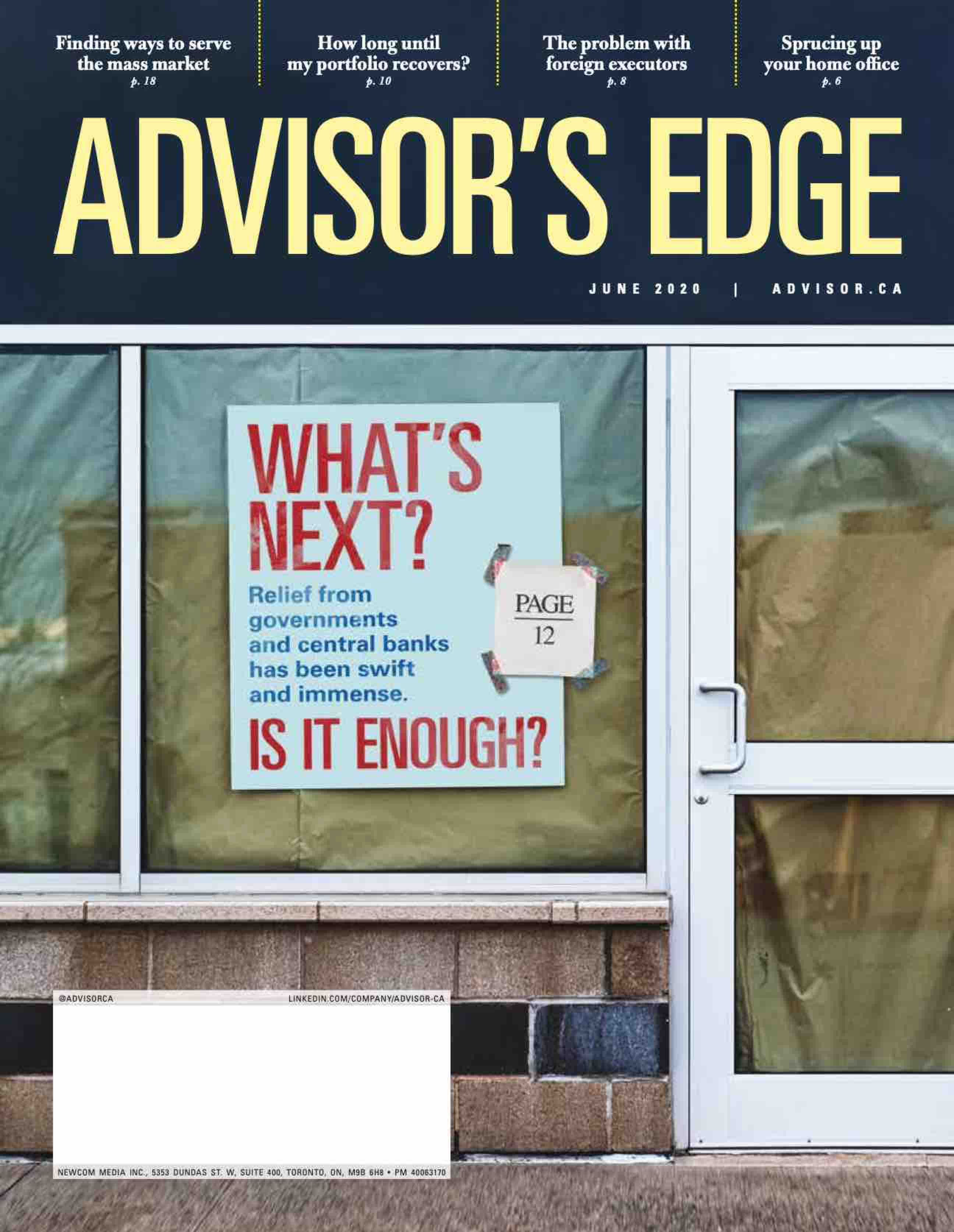 Advisor’s Edge – 1 juin 2020