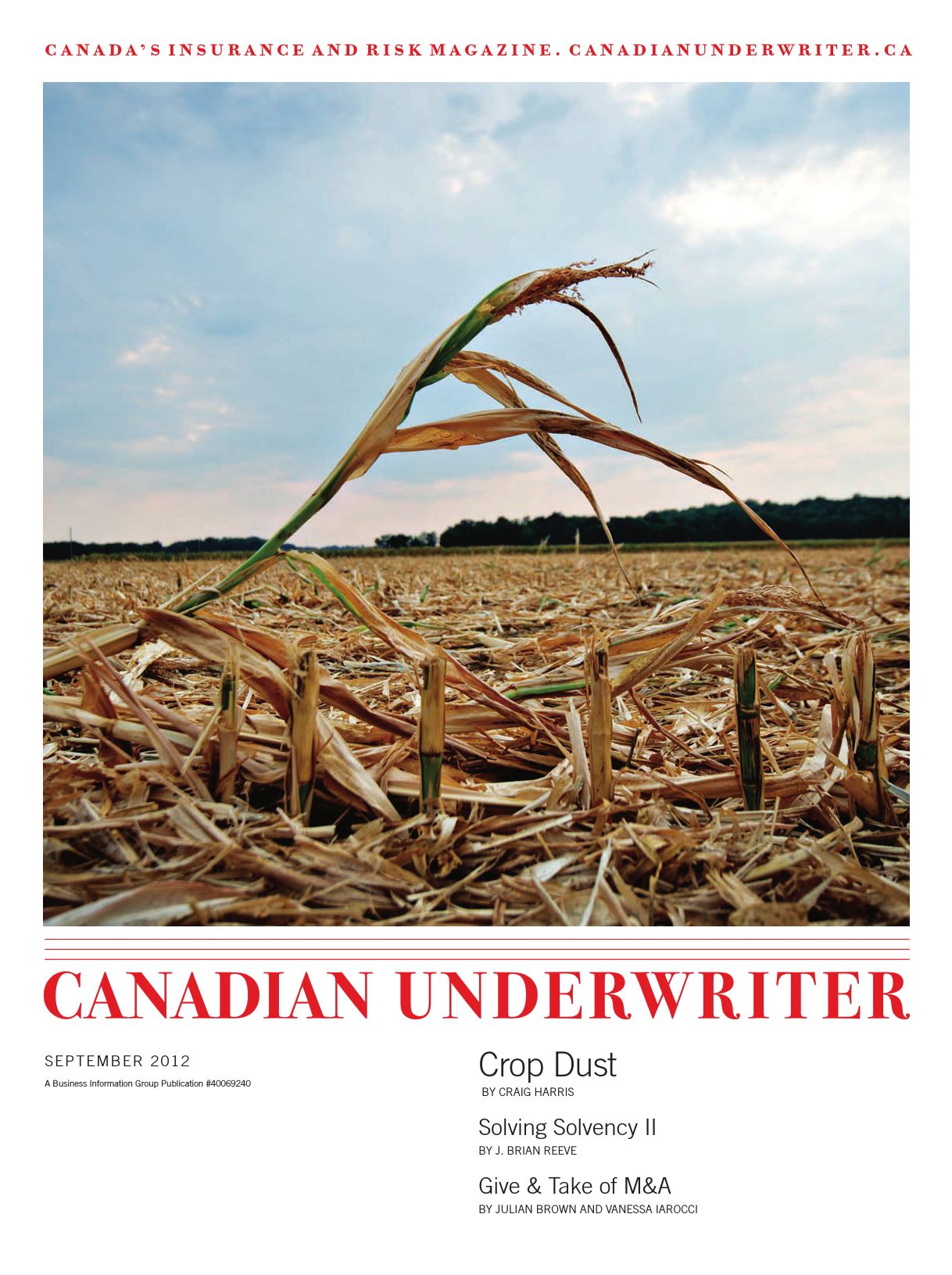 Canadian Underwriter – 1 septembre 2012