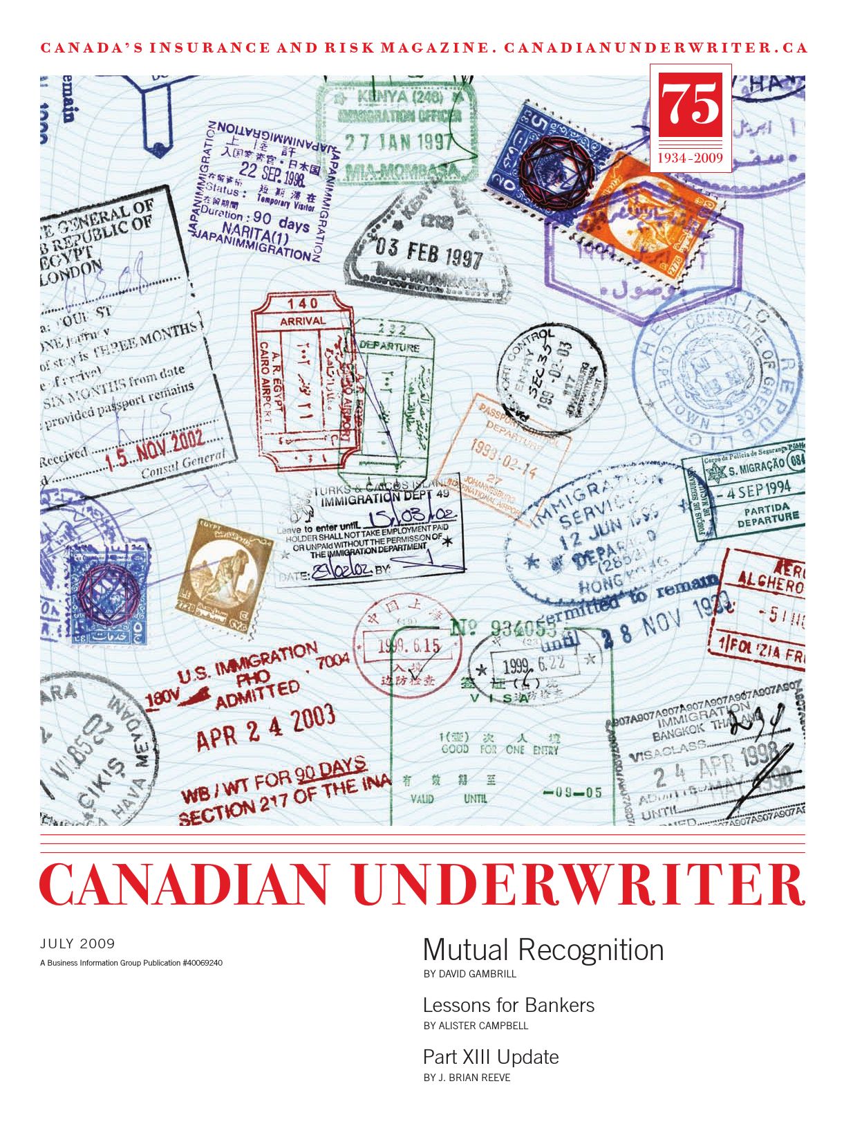 Canadian Underwriter – 1 juillet 2009