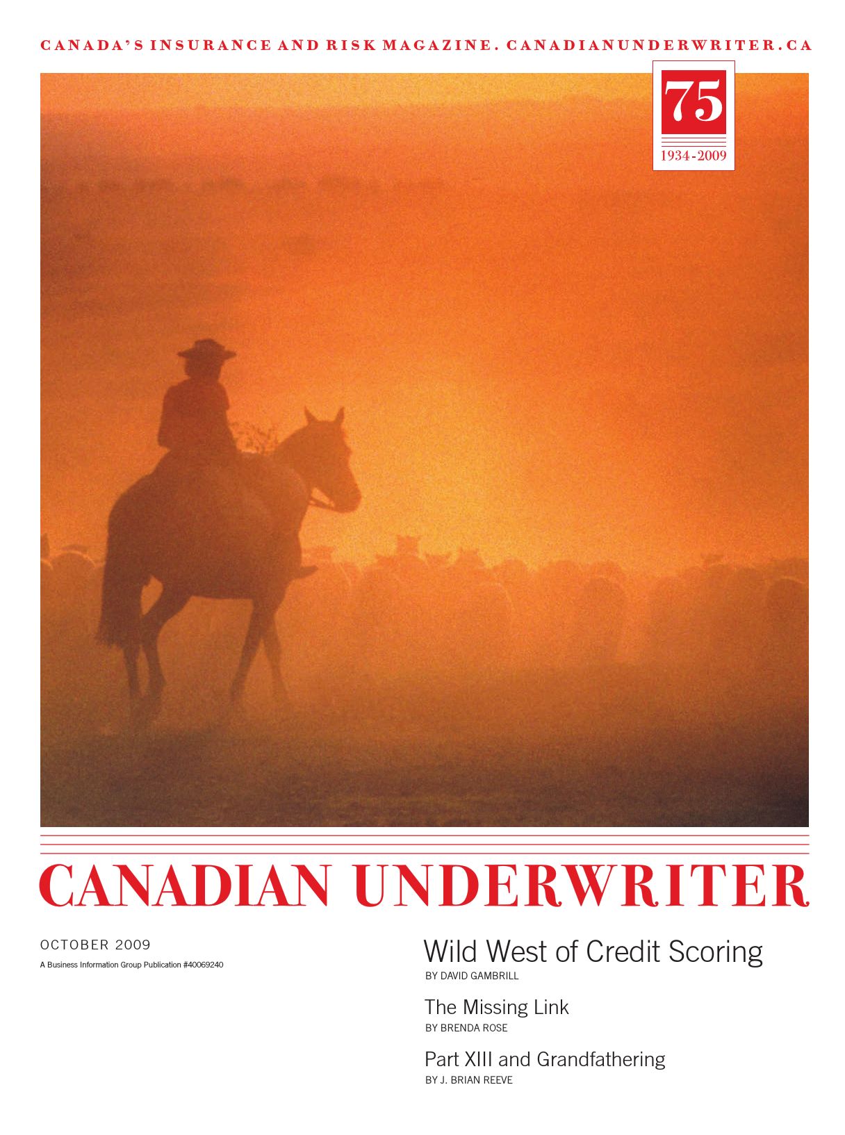 Canadian Underwriter – 1 octobre 2009