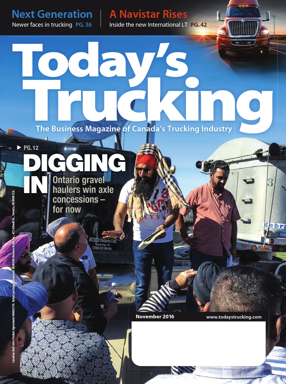 Today’s Trucking – November 2016