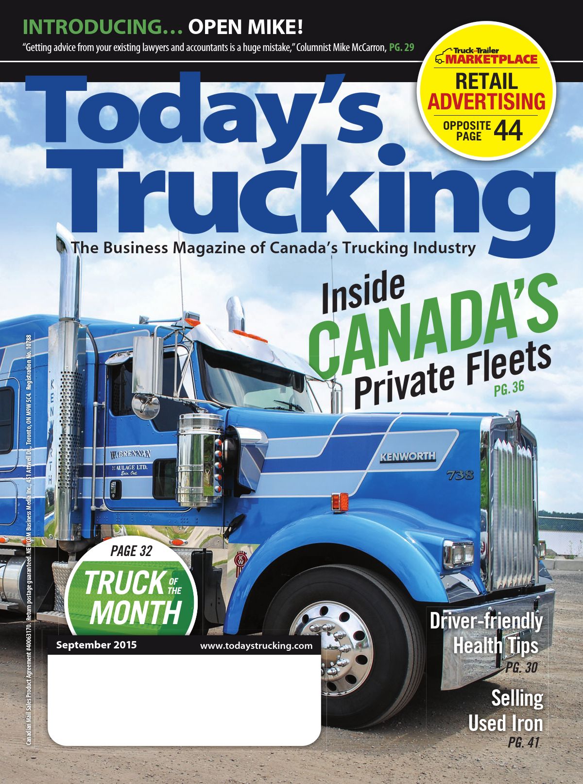 Today’s Trucking – September 2015