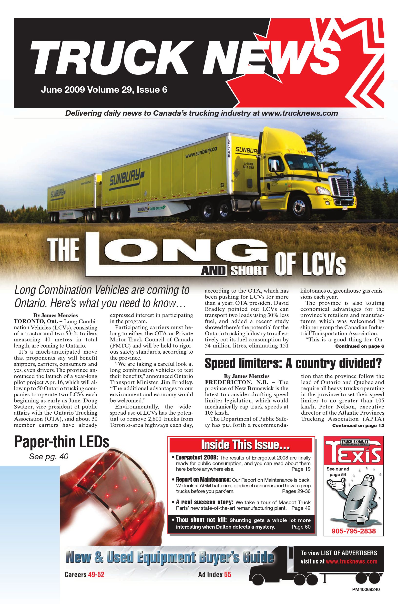 Truck News East – 1 juin 2009