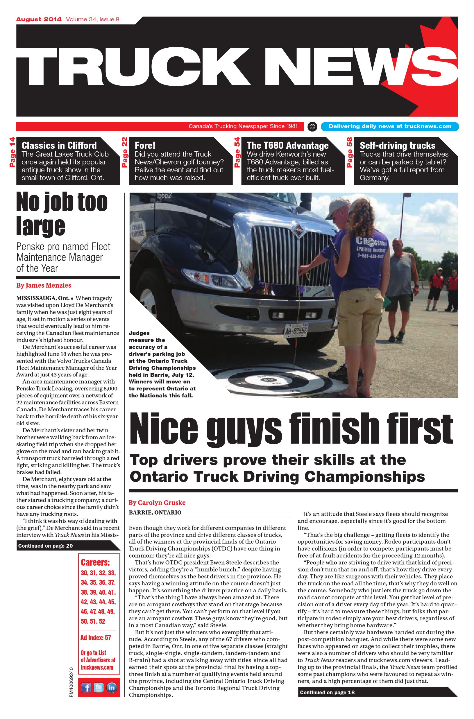 Truck News East – 1 août 2014