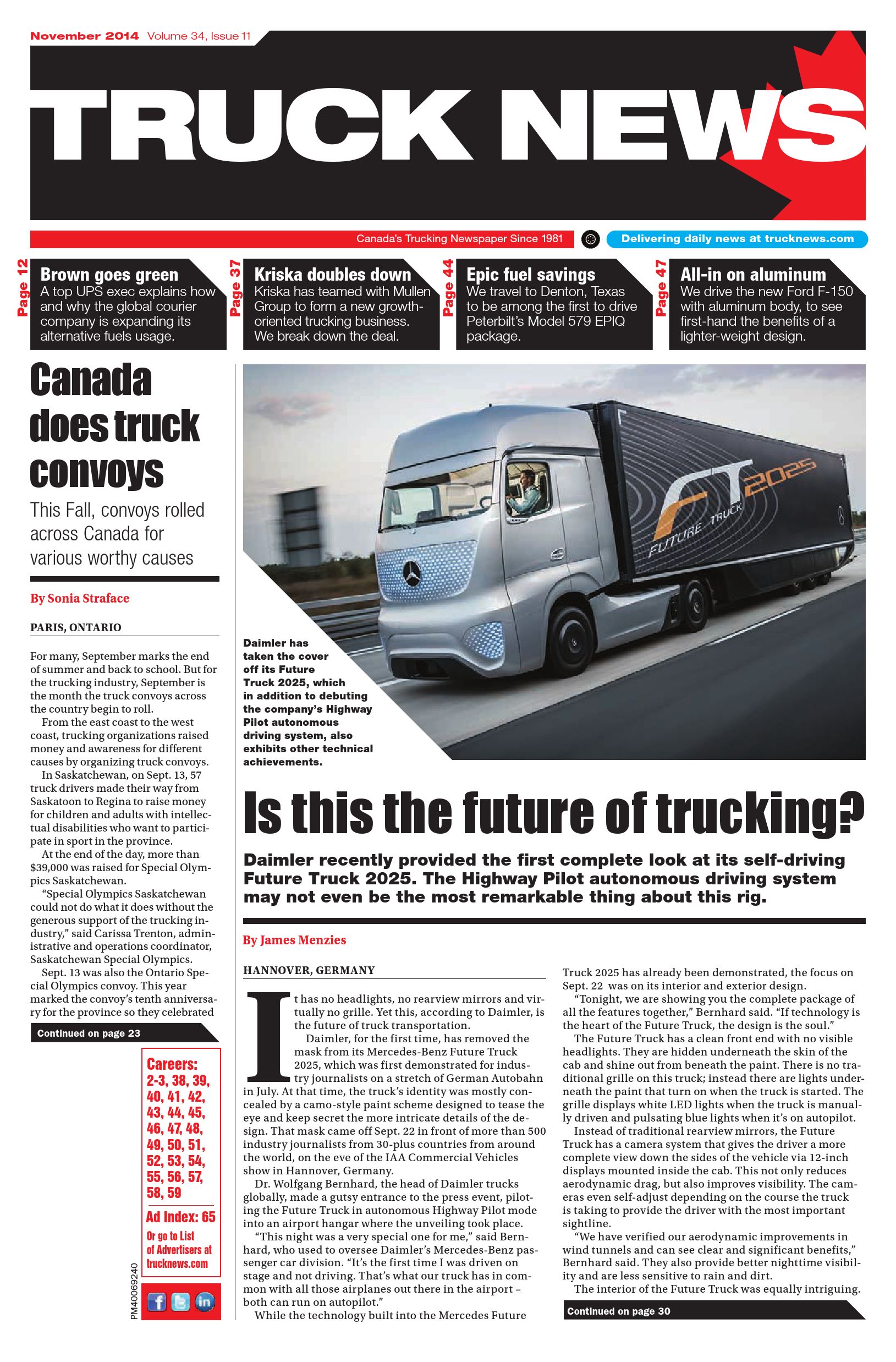 Truck News East – 1 novembre 2014