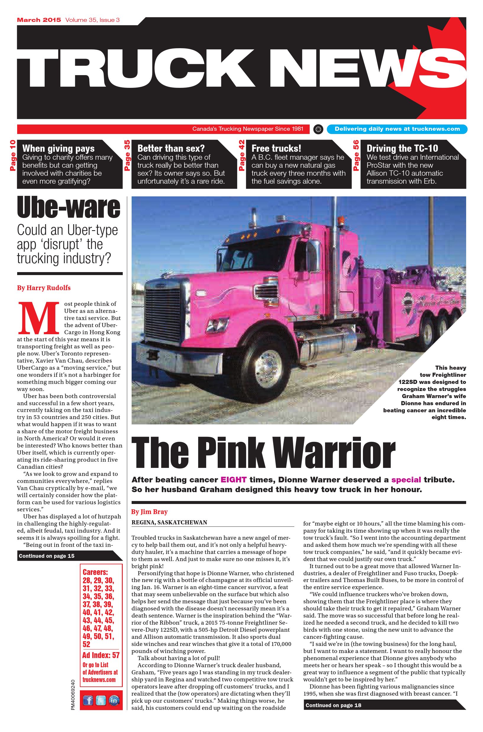 Truck News East – 1 mars 2015