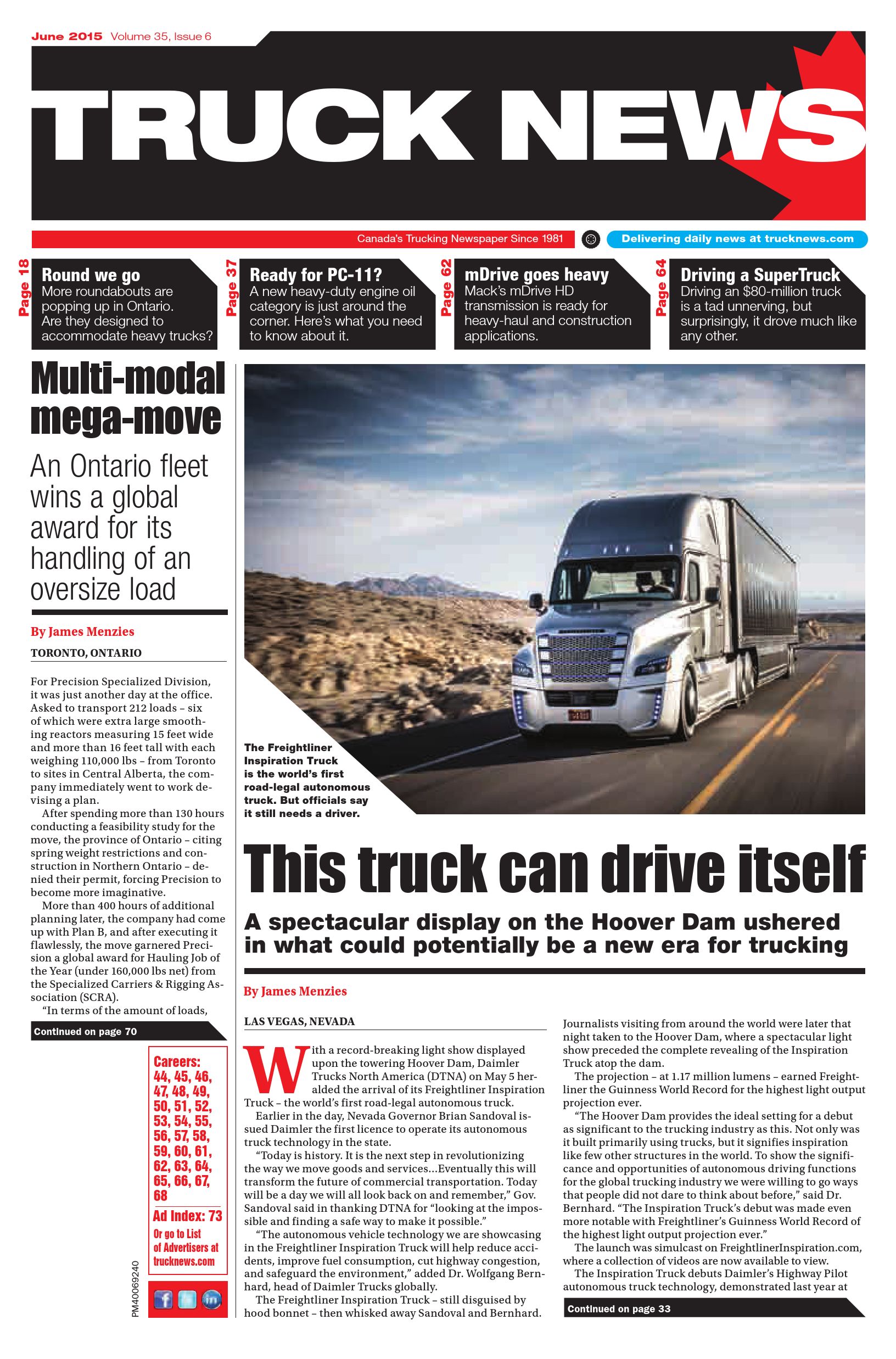 Truck News East – 1 juin 2015