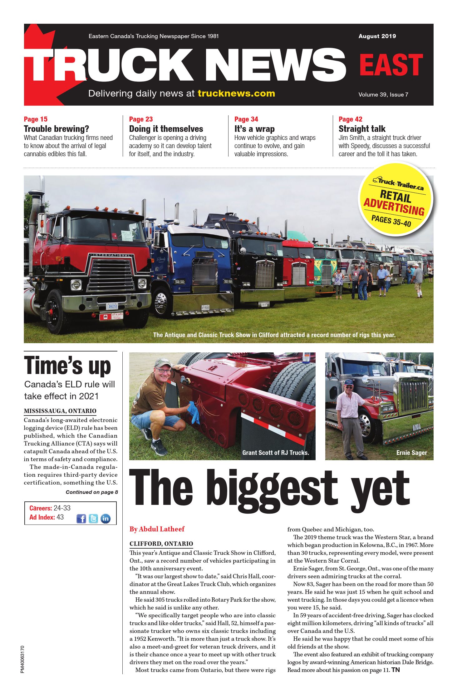 Truck News East – 1 août 2019