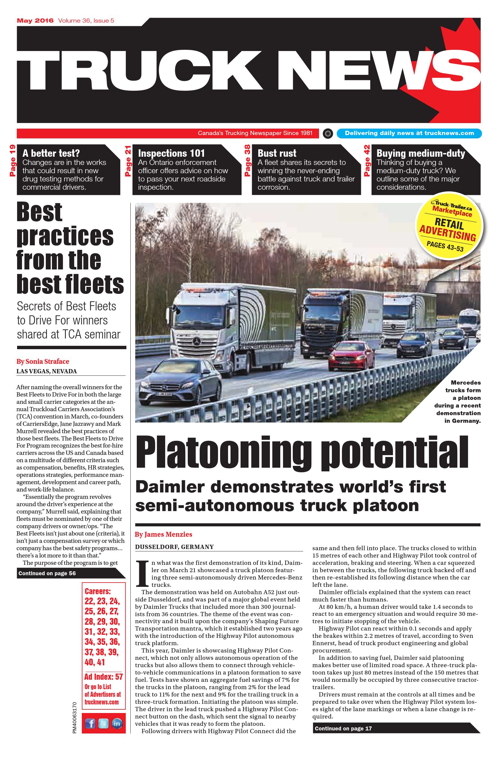 Truck News East – May 2016