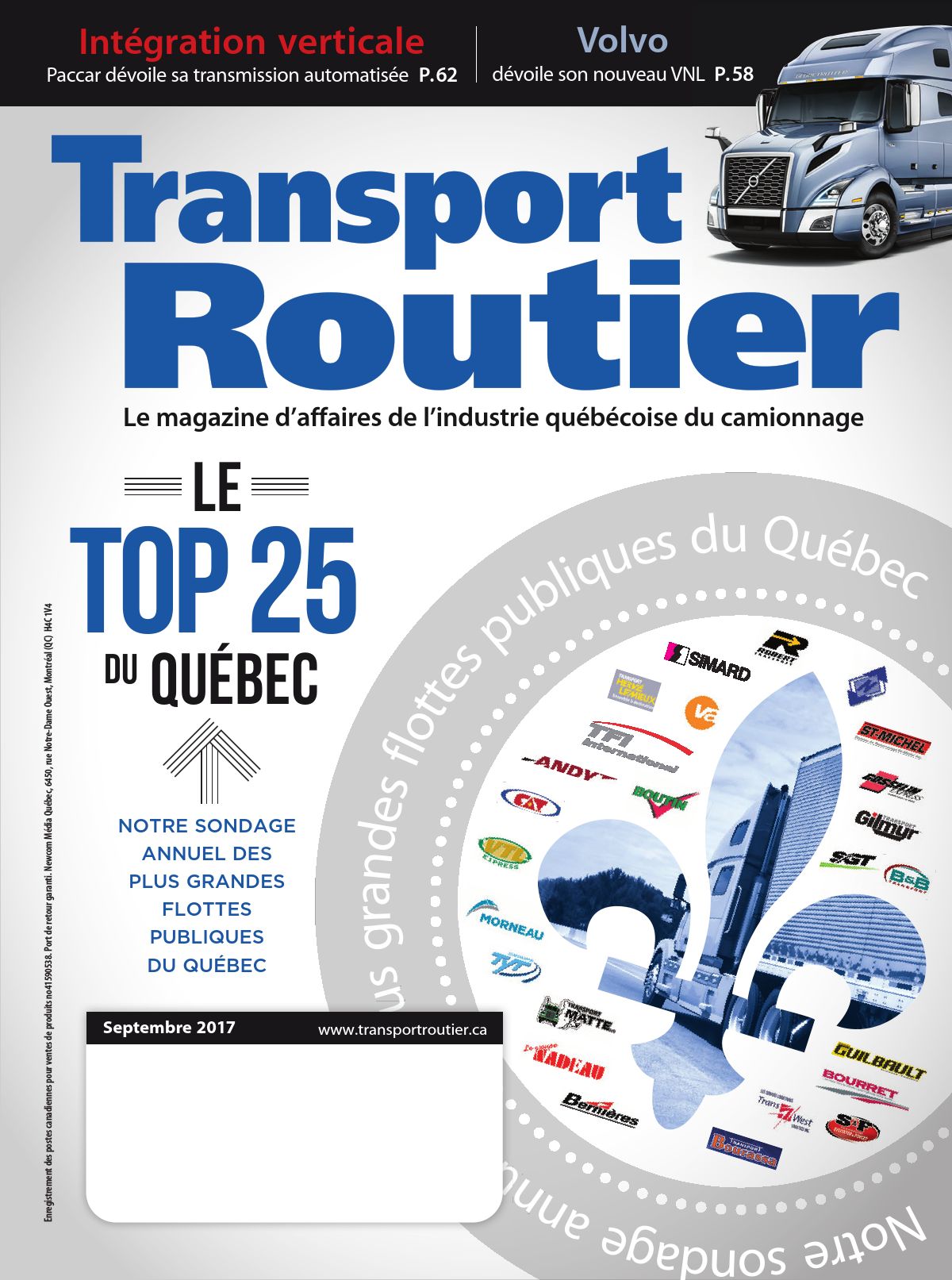 Transport routier – 1 septembre 2017