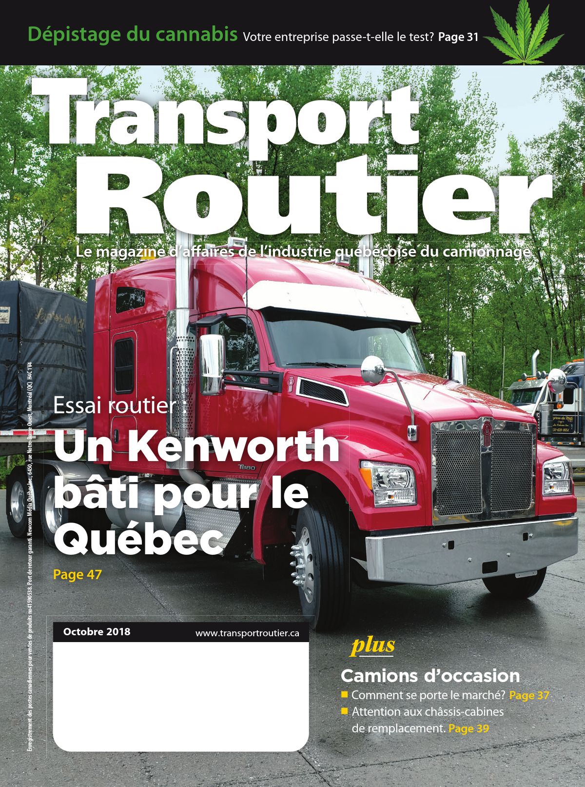 Transport routier – 1 octobre 2018