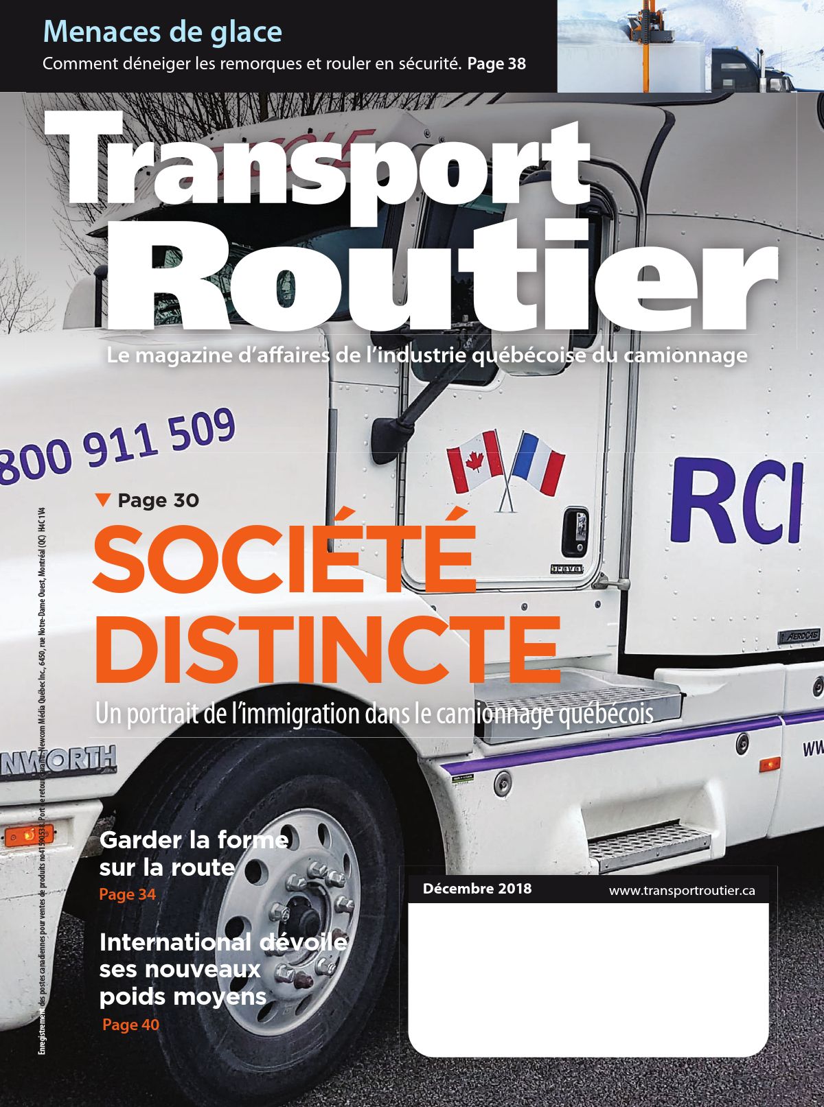 Transport routier – 1 décembre 2018