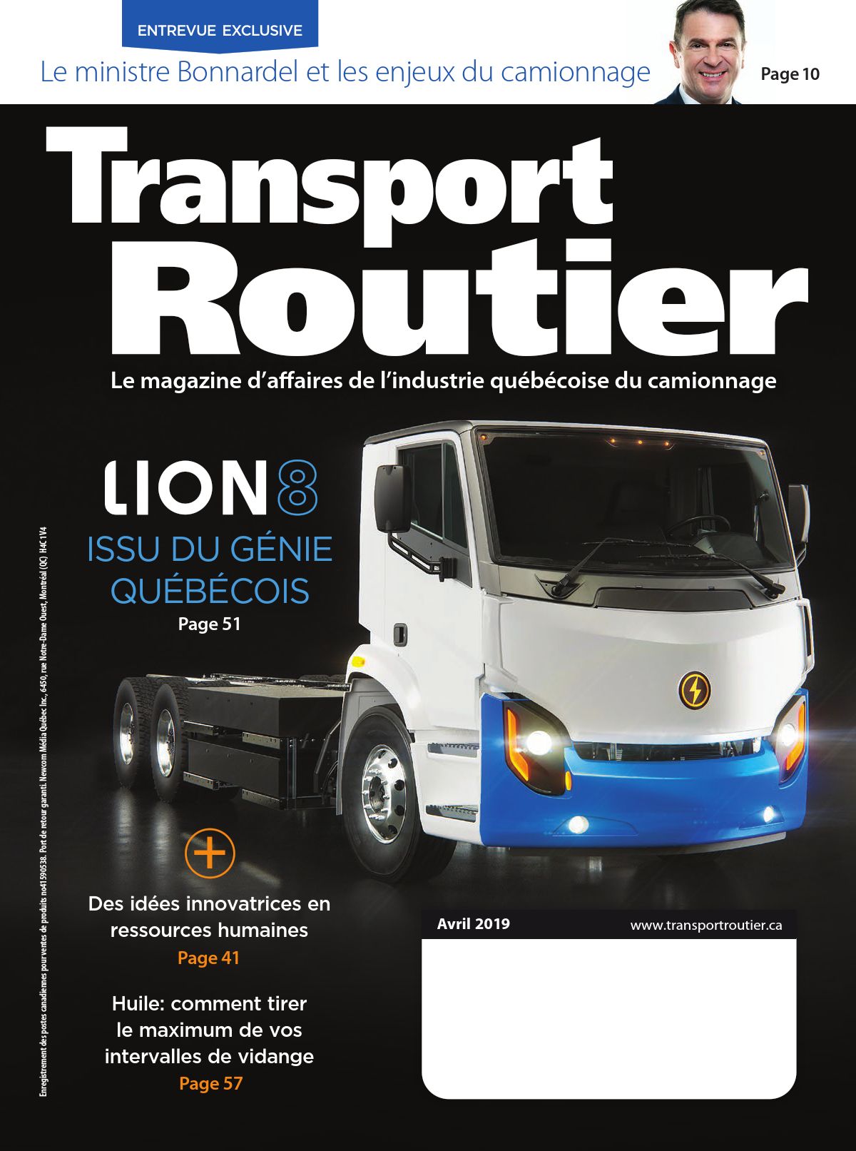 Transport routier – 1 avril 2019