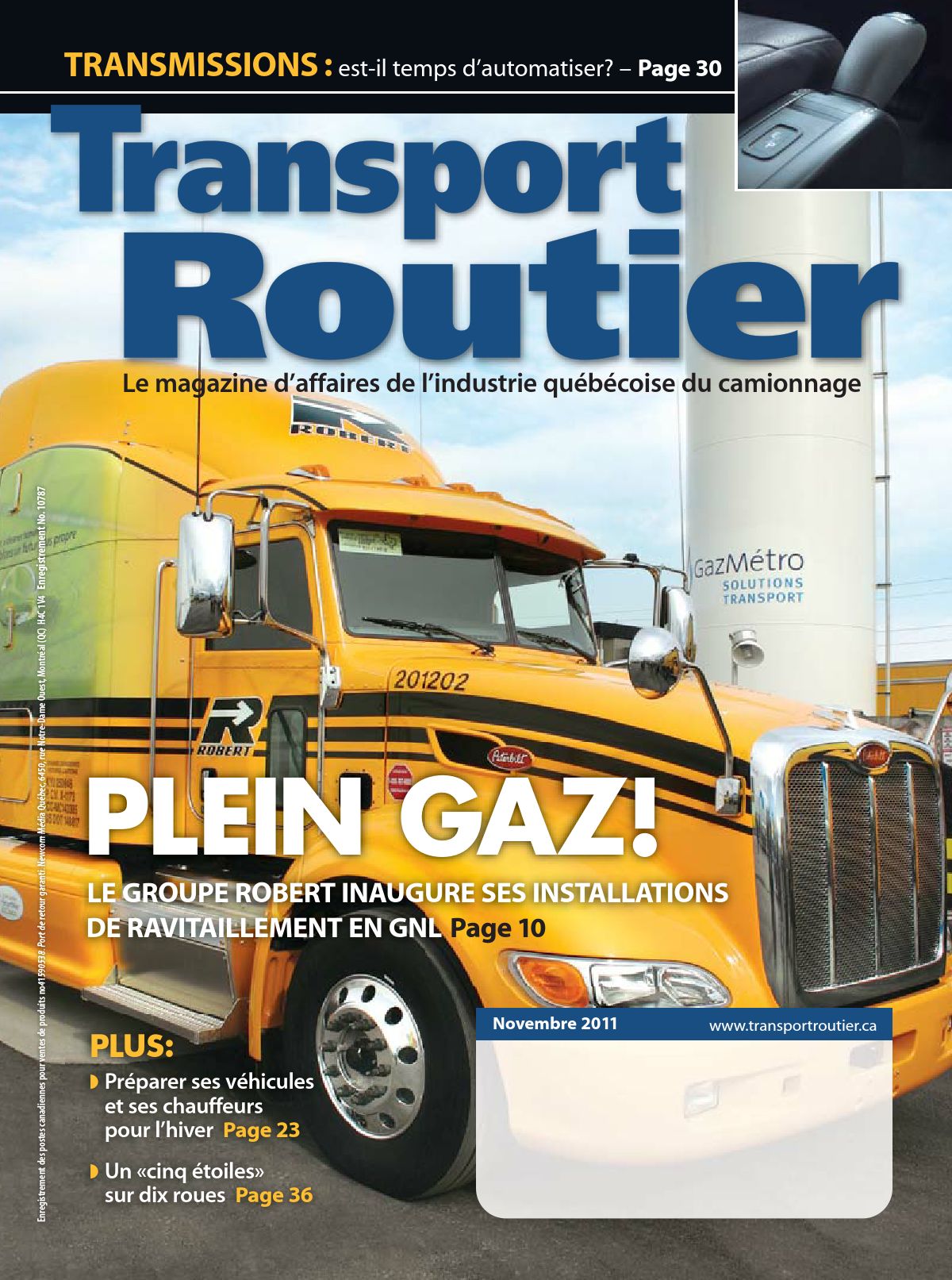 Transport routier – 1 novembre 2011