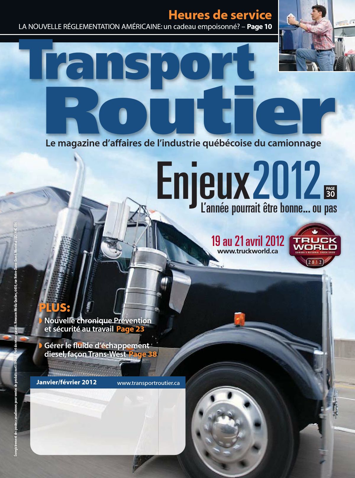 Transport routier – 1 janvier 2012