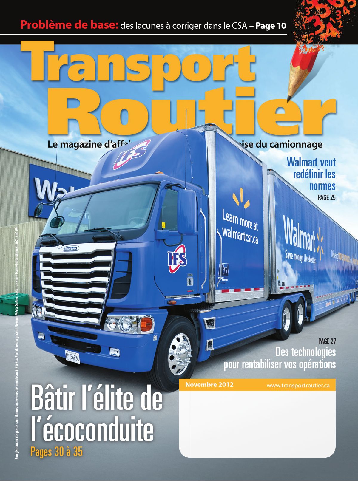 Transport routier – 1 novembre 2012