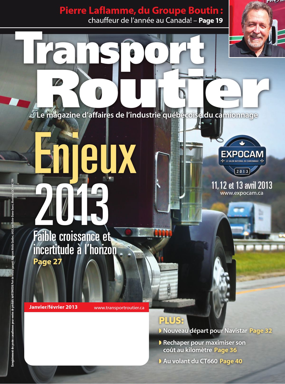 Transport routier – 1 janvier 2013