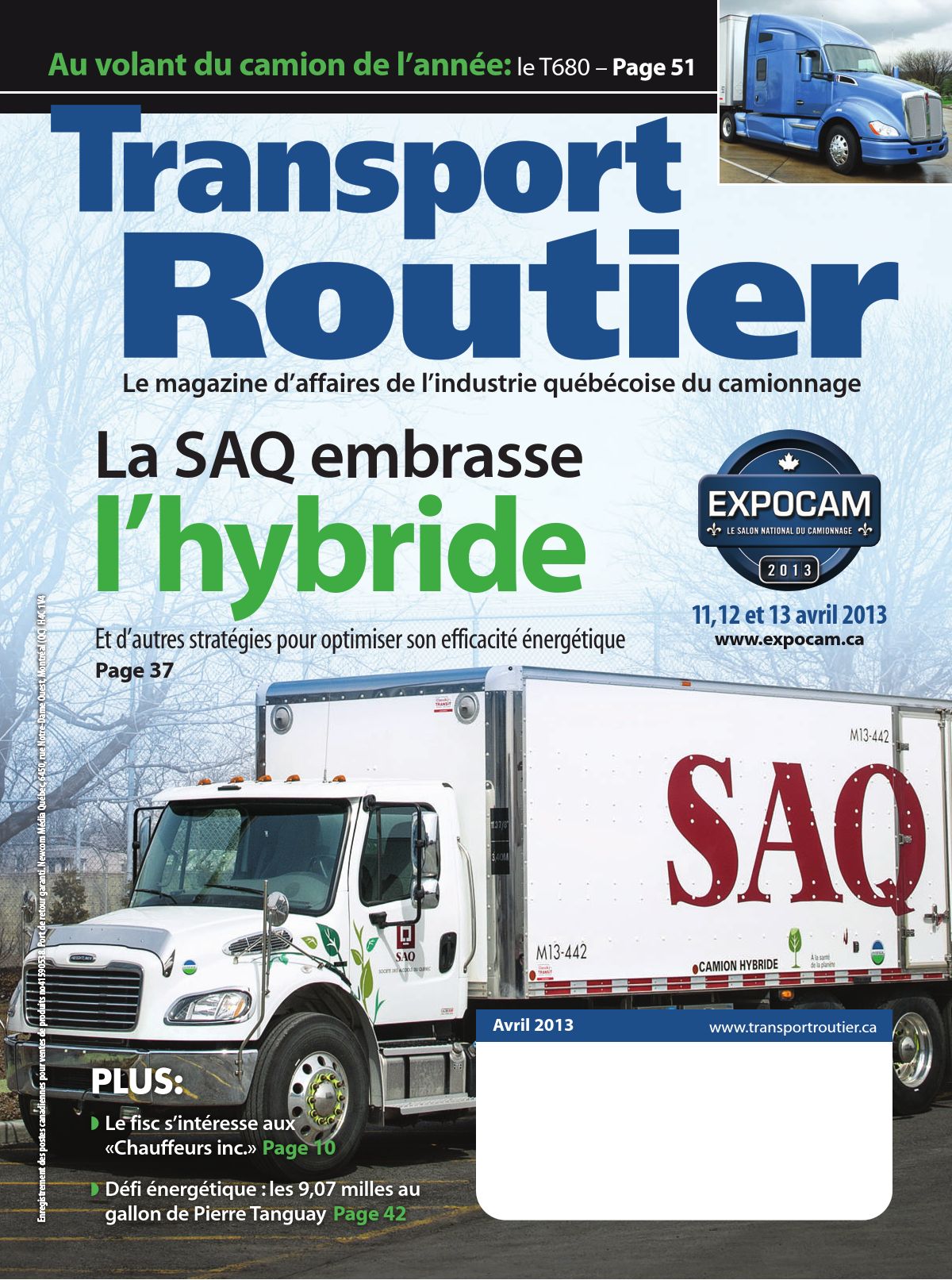 Transport routier – 1 avril 2013