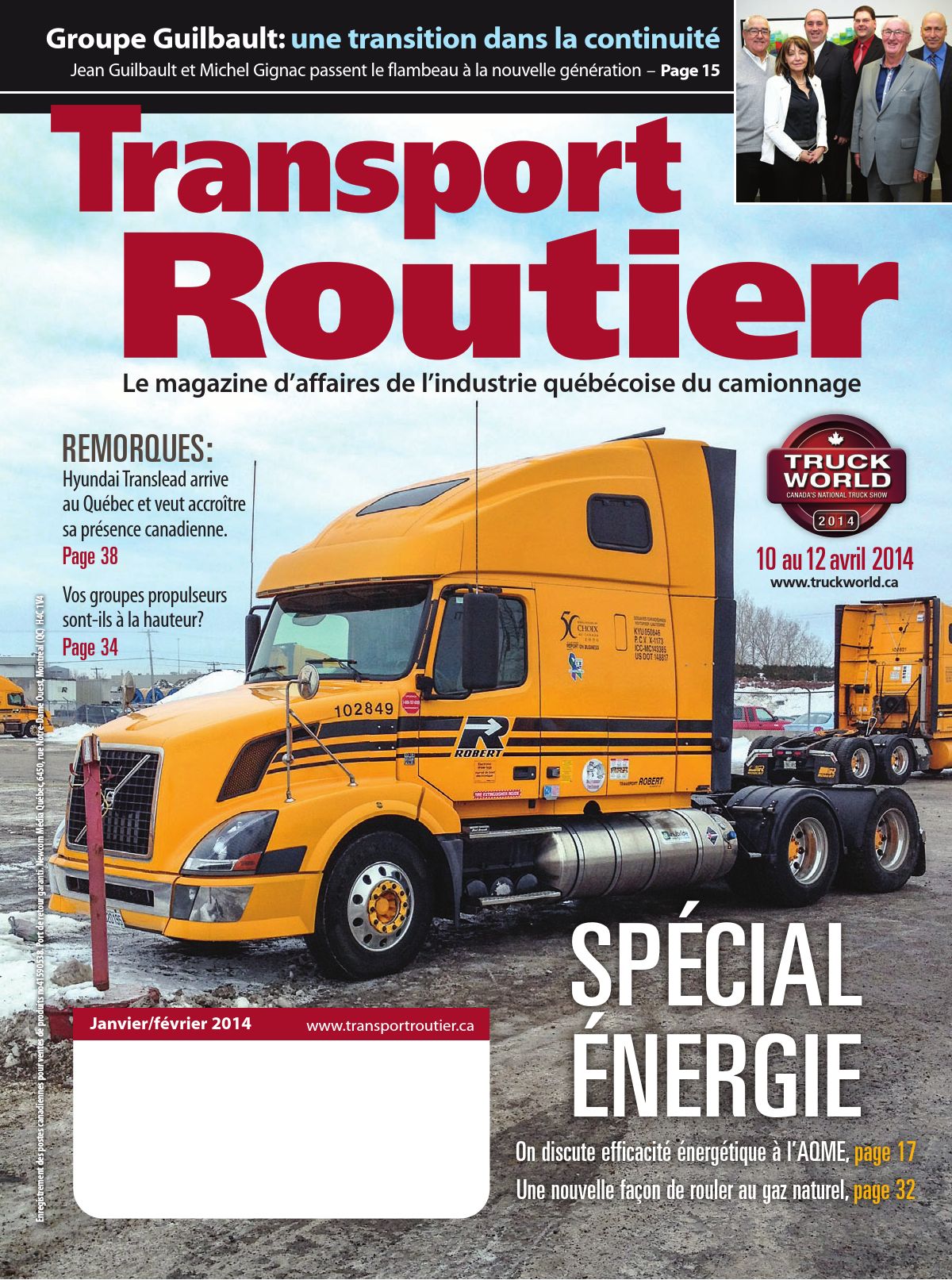 Transport routier – 1 janvier 2014