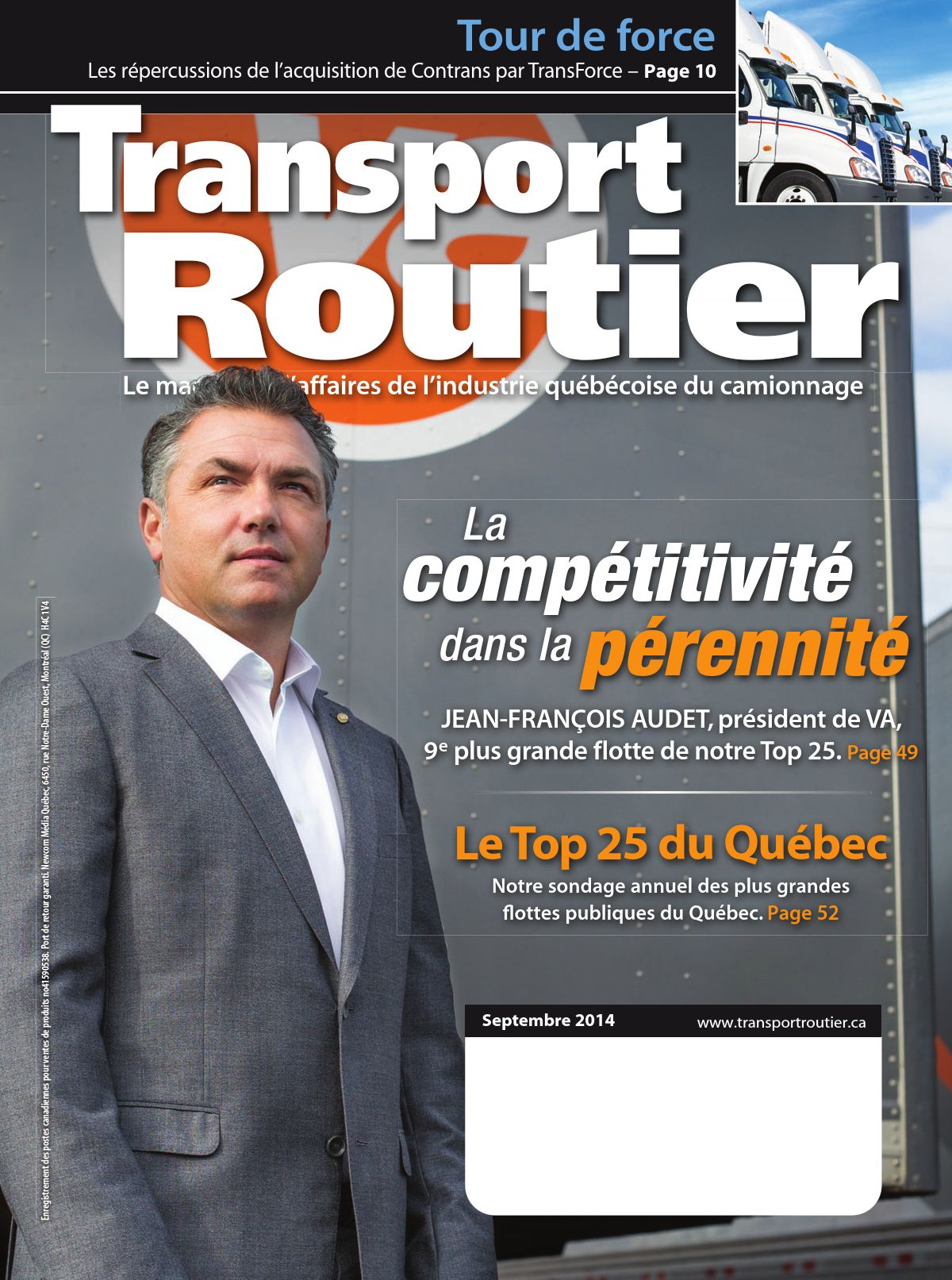 Transport routier – 1 septembre 2014