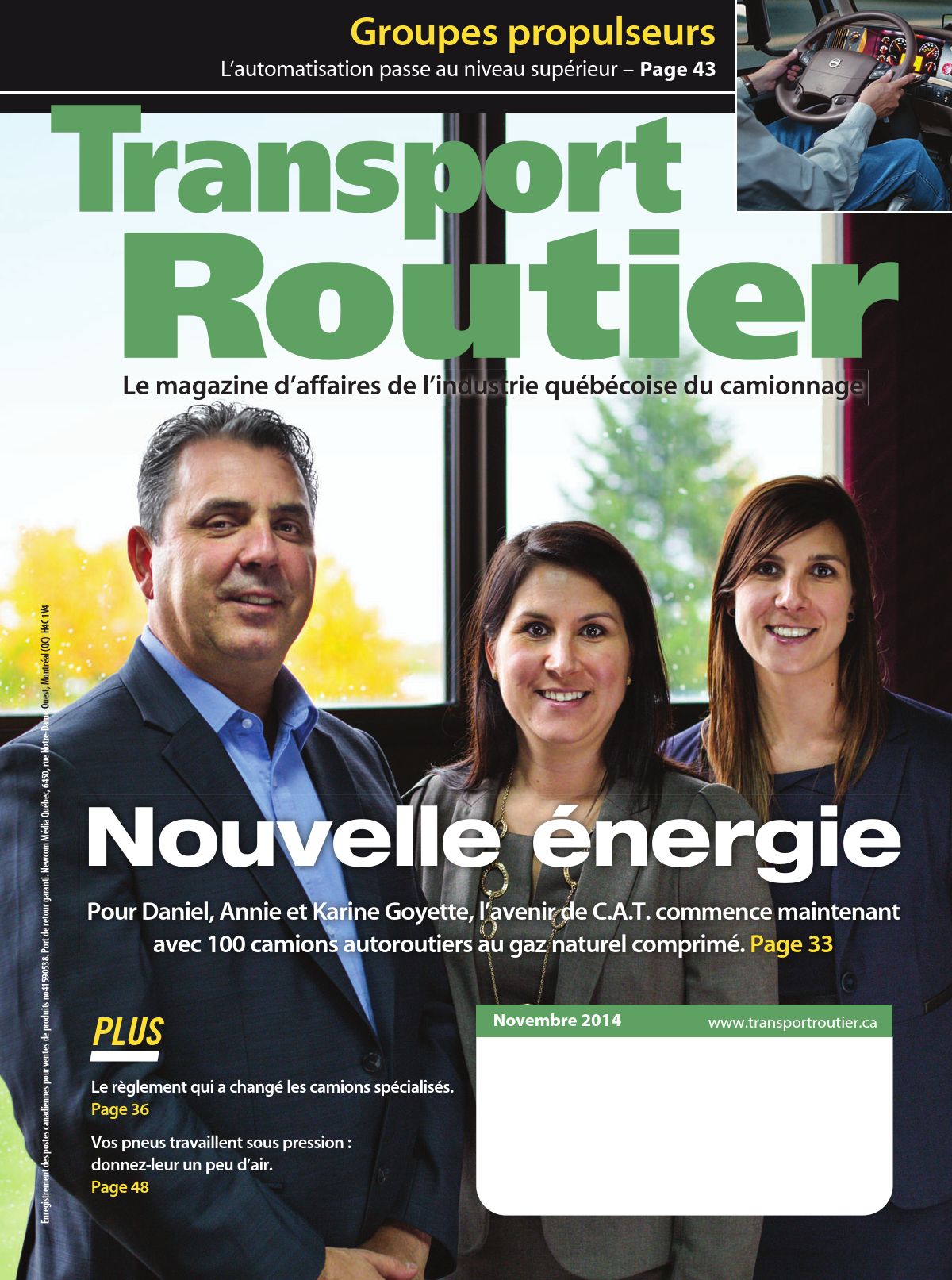 Transport routier – 1 novembre 2014