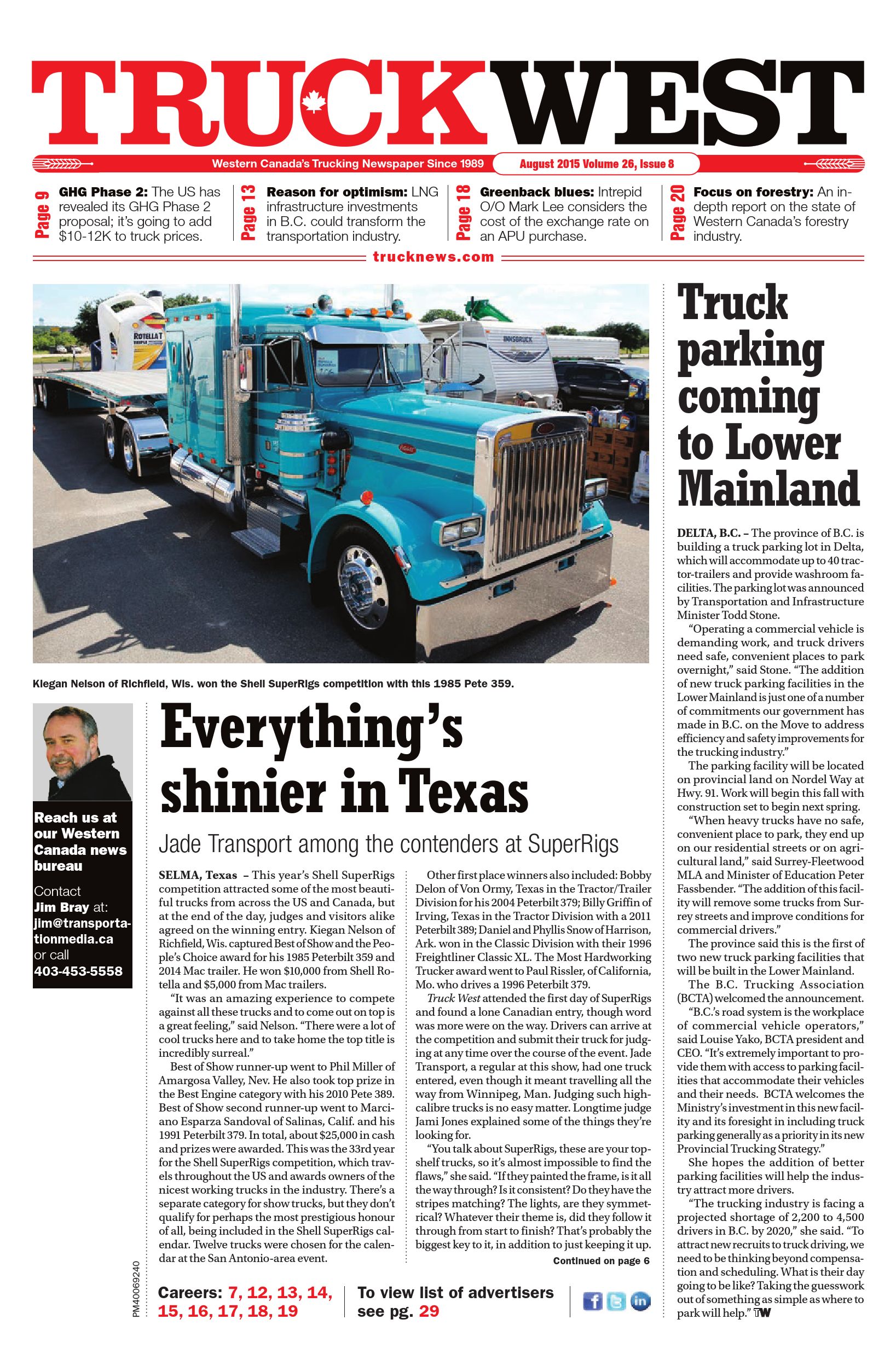 Truck News West – August 2015