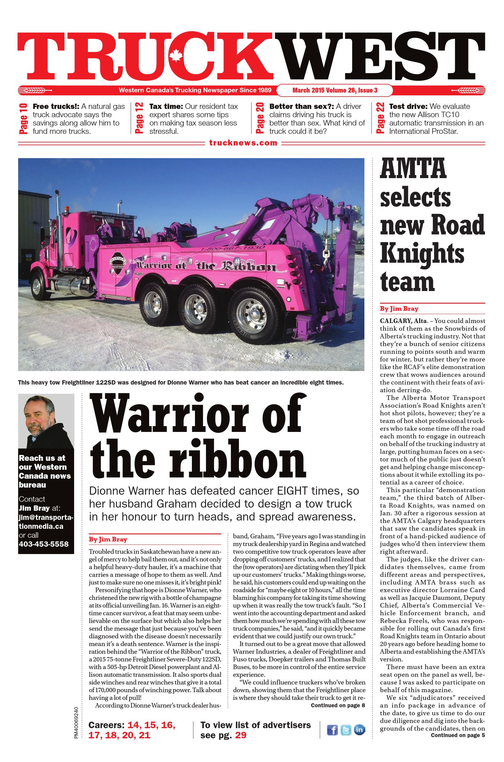 Truck News West – Mars 2015