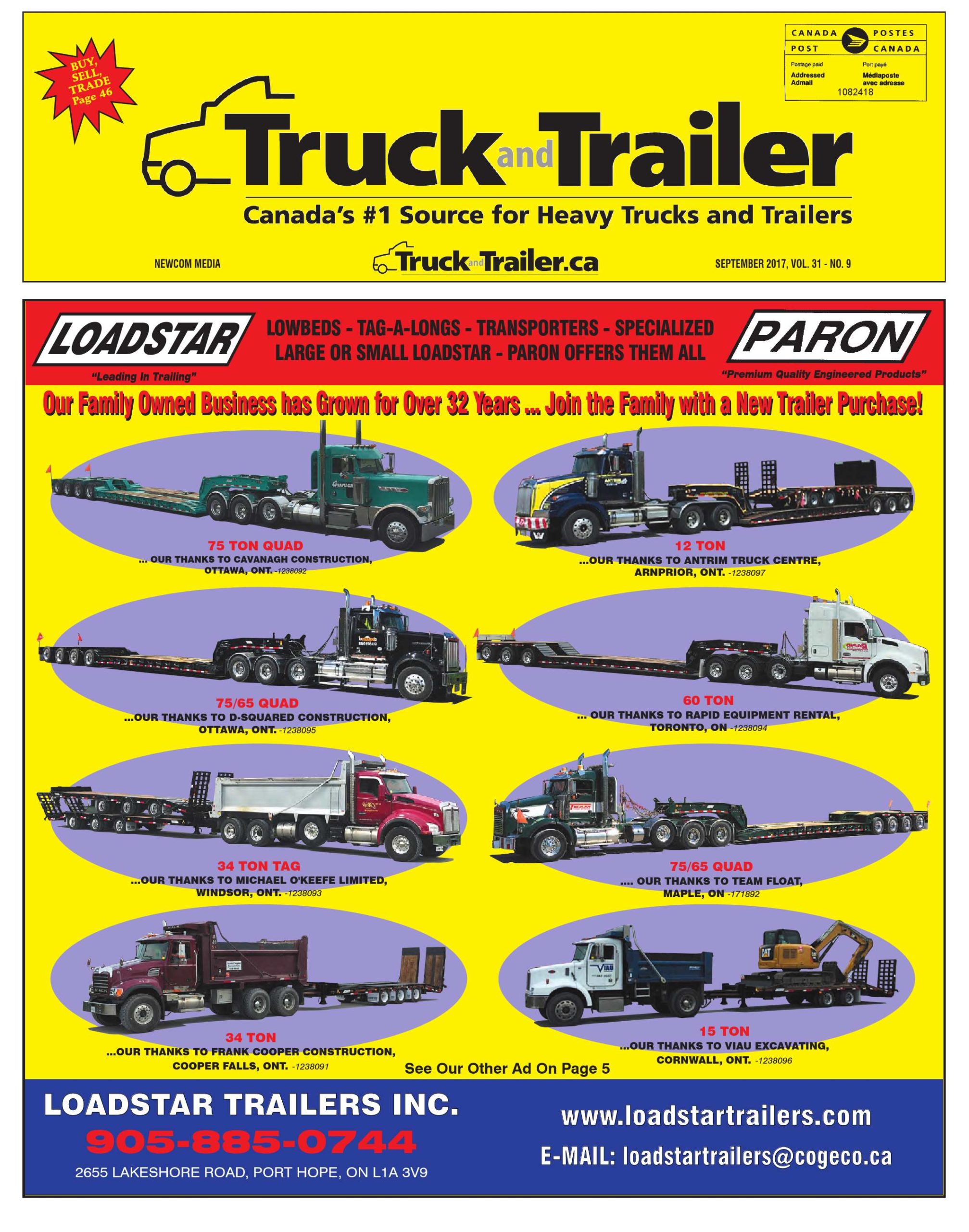 Truck and Trailer – 1 septembre 2017