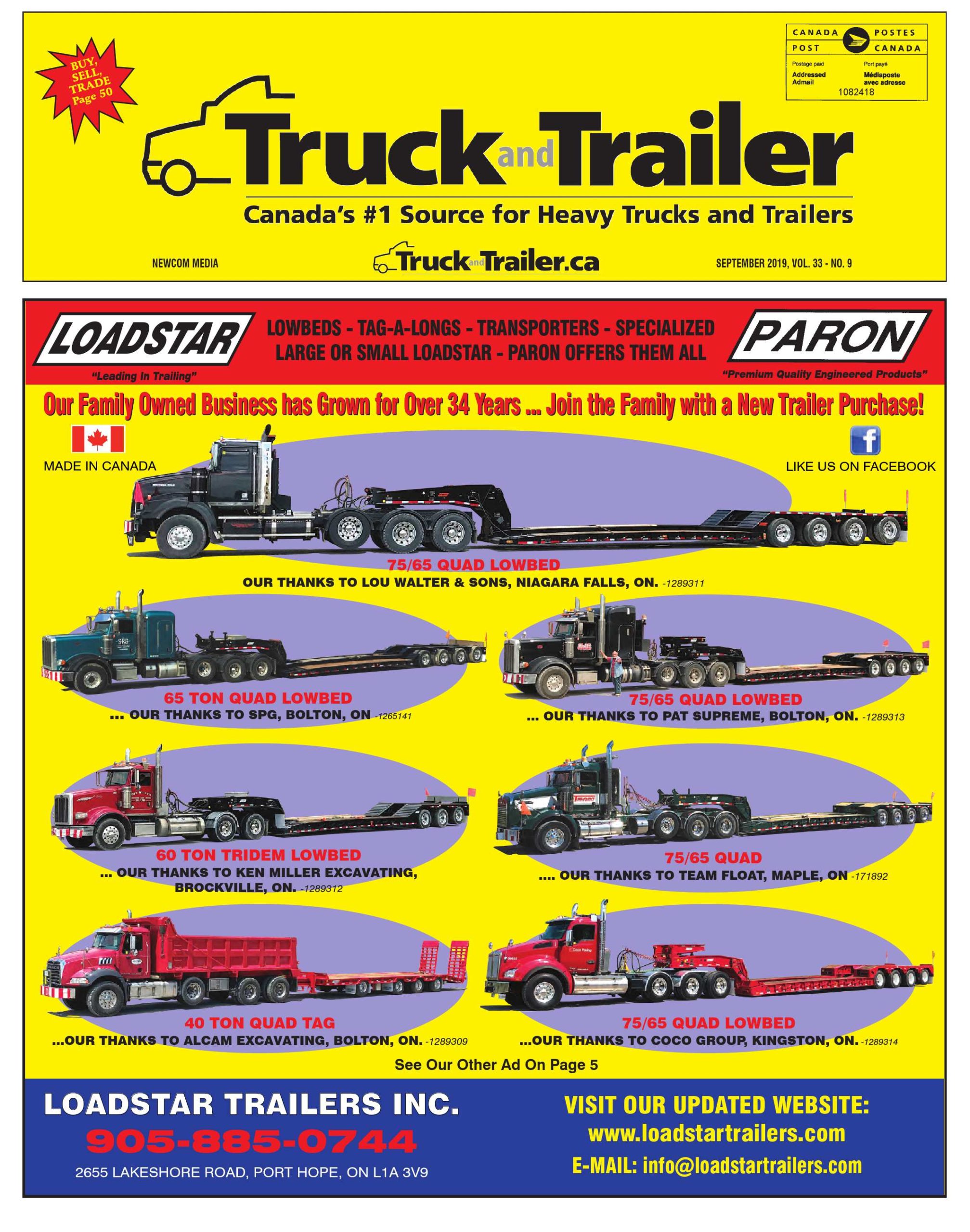 Truck and Trailer – 1 septembre 2019