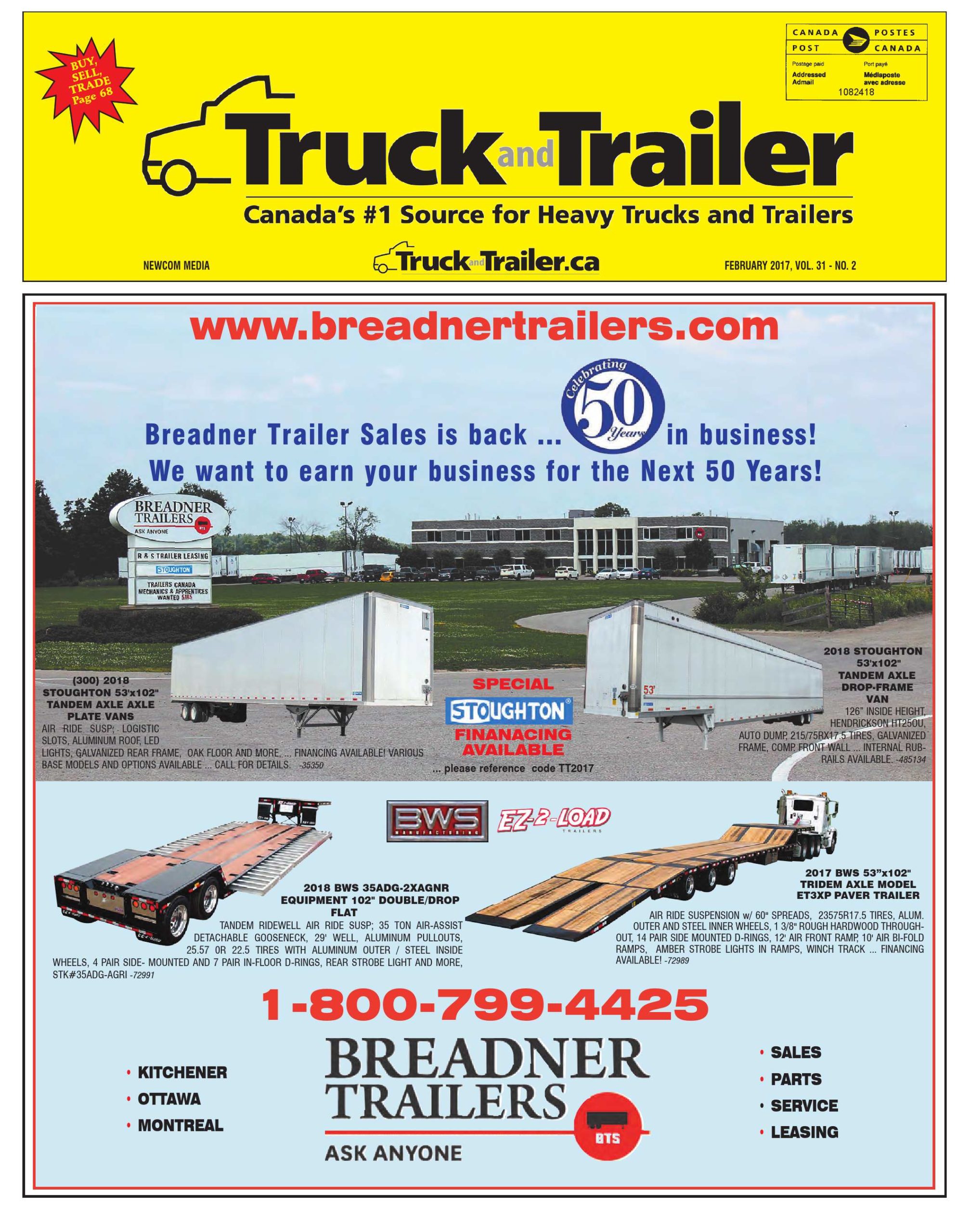 Truck and Trailer – 1 février 2017