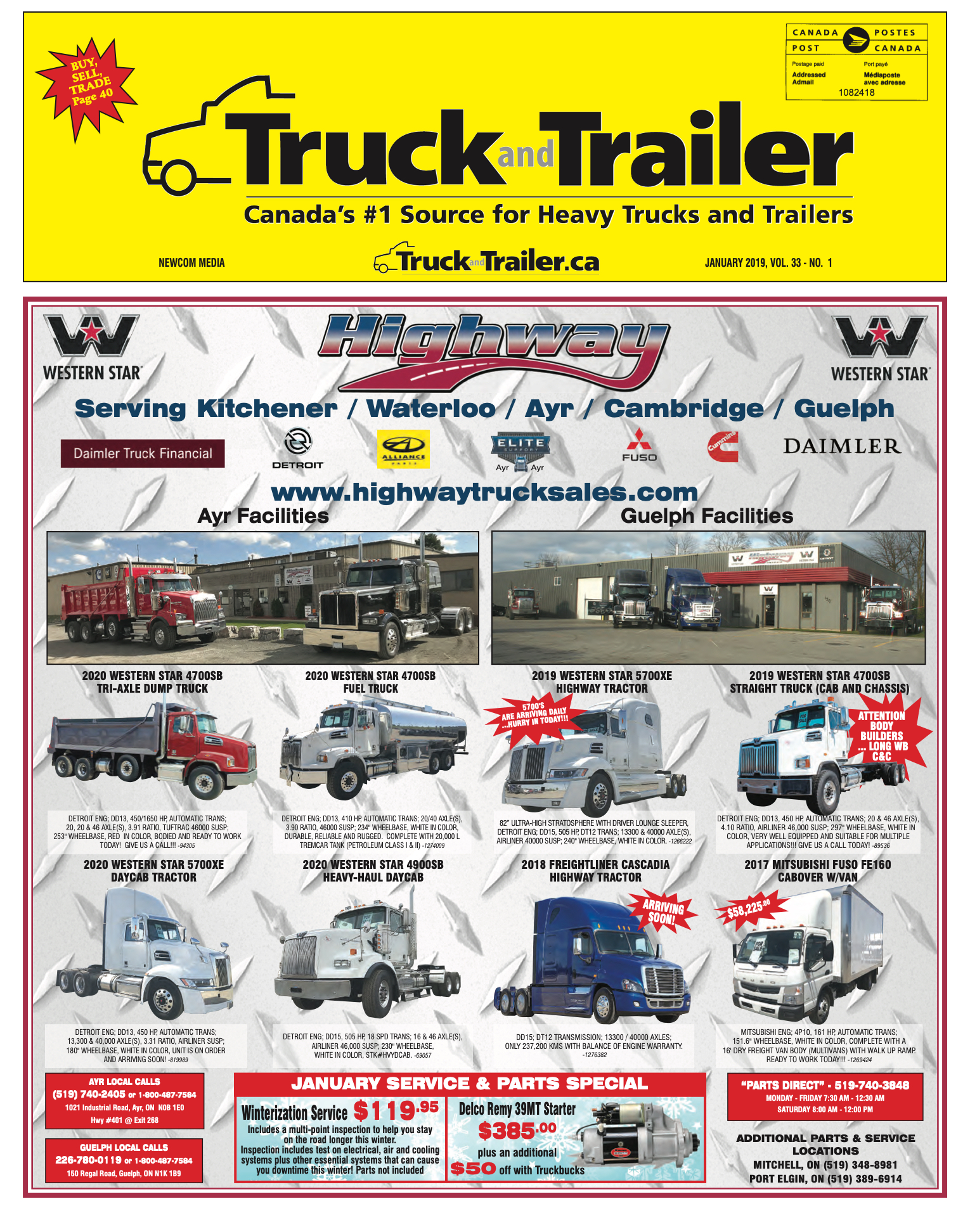 Truck and Trailer – 1 janvier 2019