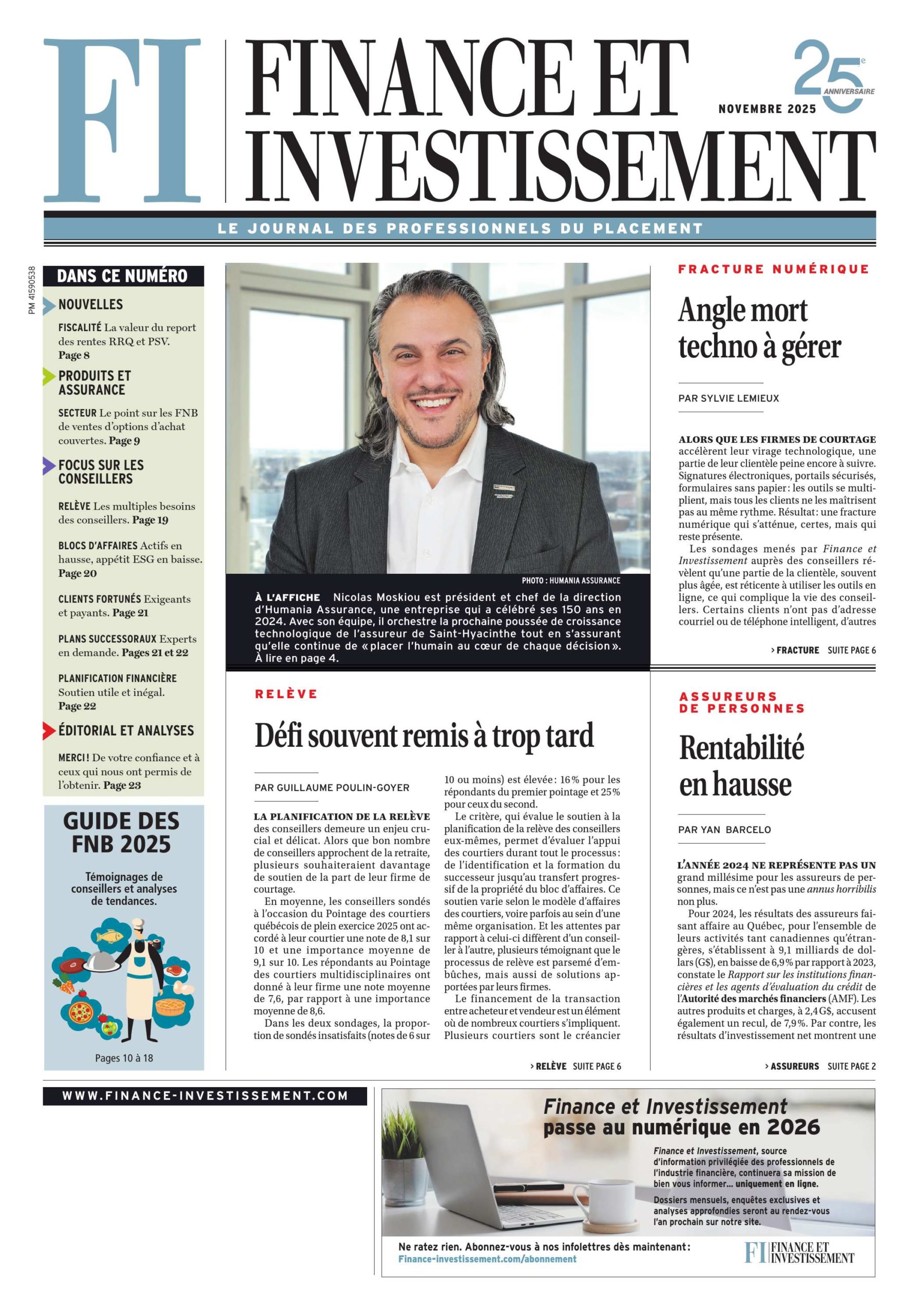 Finance et Investissement – 1 novembre 2025